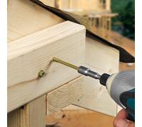Timco 250IN Timber Frame Construction & Landscaping Screws - Hex - Exterior - Green Organic 6.7 X 250 Box 50