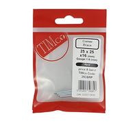 TIMco 25CBRP 25mm Corner Brace Pack 25 x 25 x 16mm - (Pack of 4)