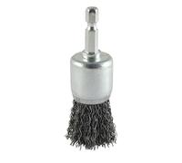 Timco 25SEC Drill End Brush - Crimped Steel Wire 25Mm Blister Pack 1