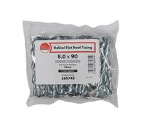 Timco 269745 Helical Flat Roof Fixing - Zinc 8.0 X 90 Bag 25