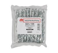 Timco 269991 Helical Flat Roof Fixing - Zinc 8.0 X 135 Bag 25
