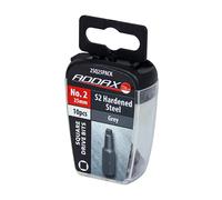 TIMCO Square Driver Bit S2 Grey - S2 Steel is premium quality alloy steel for exceptional strength and durability compared with standard chrome vanadium driver bits - No.2 x 25