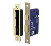 Timco 3 Lever Electro Brass Mortice Sashlock 65mm Case 45mm Backset