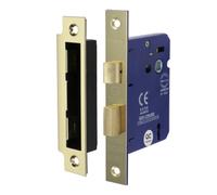 Timco 3 Lever Electro Brass Mortice Sashlock 78mm Case 58mm Backset (1 Pack Box)