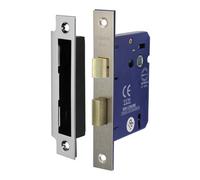 Timco 3 Lever Satin Nickel Mortice Sashlock 78mm Case 58mm Backset