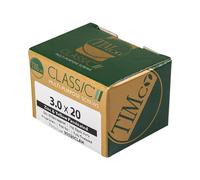 Timco 30025CLAH Classic Multi-Purpose Hinge Screws - Pz - Countersunk - Yellow 3.0 X 25 Box 200