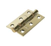 TIMCO 340843 Twin Ball Bearing Hinges Steel Electro Brass - 76 x 51, Black