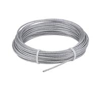 Timco 3mm Carbon Steel Wire Rope 20 Metre Coil Catenary Wire Zinc Plat