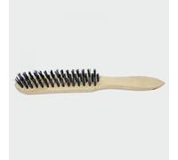 Timco 3SBSS Wooden Handle Scratch Brush - Stainless Steel 3 Rows Unit 1