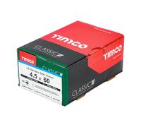 Timco 45060CLASS Classic Multi-Purpose Screws - Pz - Double Countersunk - A2 Stainless Steel 4.5 X 60 Box 200