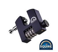 Squire Heavy Duty Padlock (SHCB65) Toughest Rotating Shackle - 4 Wheel Combination Block Padlock - Alloy Steel for Corrosion Resistance - Weatherproof Lock for Home & Shed (Blue, 65 mm)