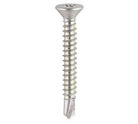 Timco 425Z Window Fabrication Screws - Countersunk - Ph - Self-Tapping - Self-Drilling Point - Zinc 4.8 X 38 Box 500
