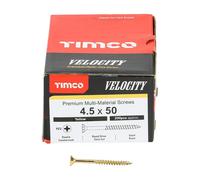 TIMco 45050VY PZ2 CSK ZYP Velocity Screw 4.5 x 50 - Yellow (Box of 200)