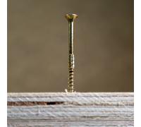 Timco 5.0 x 90mm C2 Clamp-Fix - Tx - Double Countersunk With Ribs - Twin-Cut - Yellow - Box of 100 50090C2C