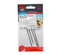 Timco 50100CHSSP Classic Multi-Purpose Screws - Pz - Double Countersunk - Stainless Steel 5.0 X 100 TIMpac 4