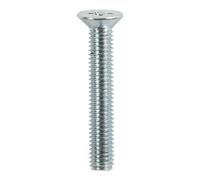 Timco 6050CPM Metric Threaded Machine Screws - Pz - Countersunk - Zinc M6 X 50 Box 100