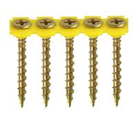 Timco 60SCOLY Solo Collated Chipboard & Woodscrews - Ph - Double Countersunk - Yellow 4.5 X 60 Box 500