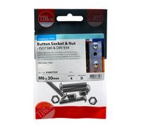TIMCO Button Socket Screws ISO7380 A2 Stainless Steel - M6 x 30