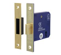 Timco 675357 3 Lever Deadlock - Electro Brass 78Mm Box 1
