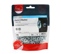 Timco 6WHAZB Form A Washers - Zinc M6 TIMbag 500
