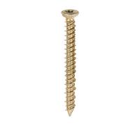 Timco 7.5 x 70mm Concrete Screws - Tx - Flat Countersunk - Yellow - Box of 100 00070TCON