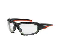 TIMCO Sports Style Safety Glasses - With Foam Dust Guard - The unique detachable foam gasket around the frame reduces the risk of dust, dirt and liquid - Clear