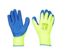 TIMCO Warm Grip Gloves Crinkle Latex Coated Polyester - 770766- you get 6