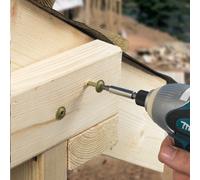 Timco 8.0 x 300mm Timber Frame Construction & Landscaping Screws - Wafer - Exterior - Green Organic - Box of 25 300INW