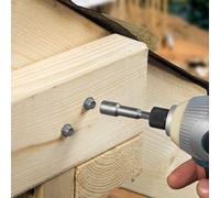 TIMCO Heavy Duty Timber Screws Hex Flange Head Exterior Silver - 8.0 x 60