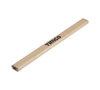 TIMCO Carpenters Pencils -180mm - Rectangular shape to prevent rolling - Broad carpentry pencils - 12 pencils in a tube