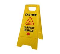 TIMCO A-Frame Safety Sign - Caution Slippery Surface - 610 x 300 x 30mm - For temporary marking of potential hazards in the workplace or in public areas