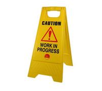 Timco - A-Frame Safety Sign - Caution Work In Progress (Size 610 X 300 X 30 - 1 Each)