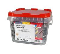 TIMco ALUMINIUM CLOUT NAILS (1kg TUB) 50 x 3.35