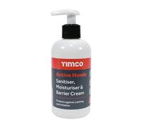 Timco Active Hands Barrier Cream Sanitiser Moisturising And Antibacterial Skin Shield Protection - 200Ml