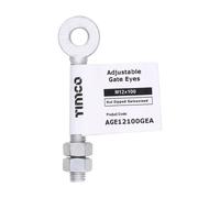 Timco Adjustable Gate Eye With Nuts - Hot Dipped Galvanised Unit 1 AGE12100GEA