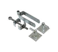 Timco Adjustable Gate Hinge Set With Hook On Plate Hot Dipped Galvanised - 300mm