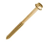 TIMco Hex Flange Advanced Coach Screws ZYP 10 x 130mm (Box of 50) Yellow