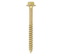 Timco 10160SCSY Advanced Coach Screws - Hex Flange - Yellow 10.0 X 160 Box 50