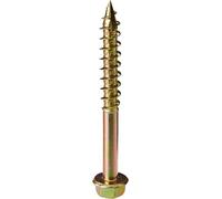 TIMco Hex Flange Advanced Coach Screws ZYP 10 x 80mm (Box of 50) Yellow