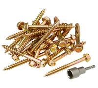 TIMCO Advanced Coach Screw | Hex Flange Head | Slash Point | Yellow | 12.0 x 100 | Box of 25 (12100SCSY)