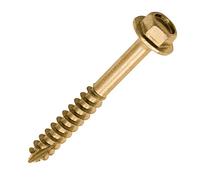 Timco 650SCSY Advanced Coach Screws - Hex Flange - Yellow 6.0 X 50 Box 100