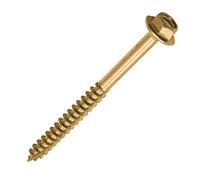 Timco 670SCSY Advanced Coach Screws - Hex Flange - Yellow 6.0 X 70 Box 100