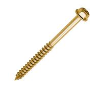 TIMco Hex Flange Advanced Coach Screws ZYP 8 x 100mm (Box of 50) Yellow