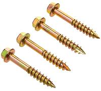 TIMCO Advanced Coach Screw | Hex Flange Head | Slash Point | Yellow | 8.0 x 50 | Box of 50 (850SCSY)