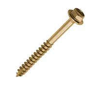 TIMCO Advanced Coach Screw | Hex Flange Head | Slash Point | Yellow | 8.0 x 60 | Box of 50 (860SCSY)
