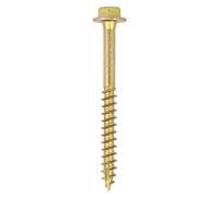 TIMCO Advanced Coach Screws - Hex flange - Gold - Aggressive slash point tip for easy driving - 3 x faster than standard coach screws - 10.0 x 100 - Bag of 2