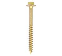 Timco - Advanced Coach Screws - Hex Flange - Yellow (Size 8.0 x 50-50 Pieces)