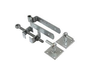 Timco AFHP450G Adjustable Hinge Set With Hook On Plate - Hot Dipped Galvanised 450Mm Plain Bag 1