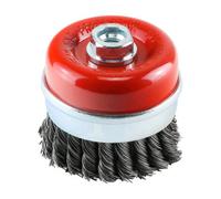 Timco Angle Grinder Cup Brush Twisted Knot Steel Wire - 80mm