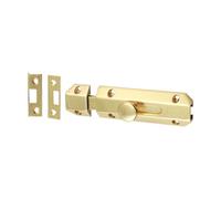 Timco Architectural Flat Section Bolt Polished Brass - 100 X 35mm